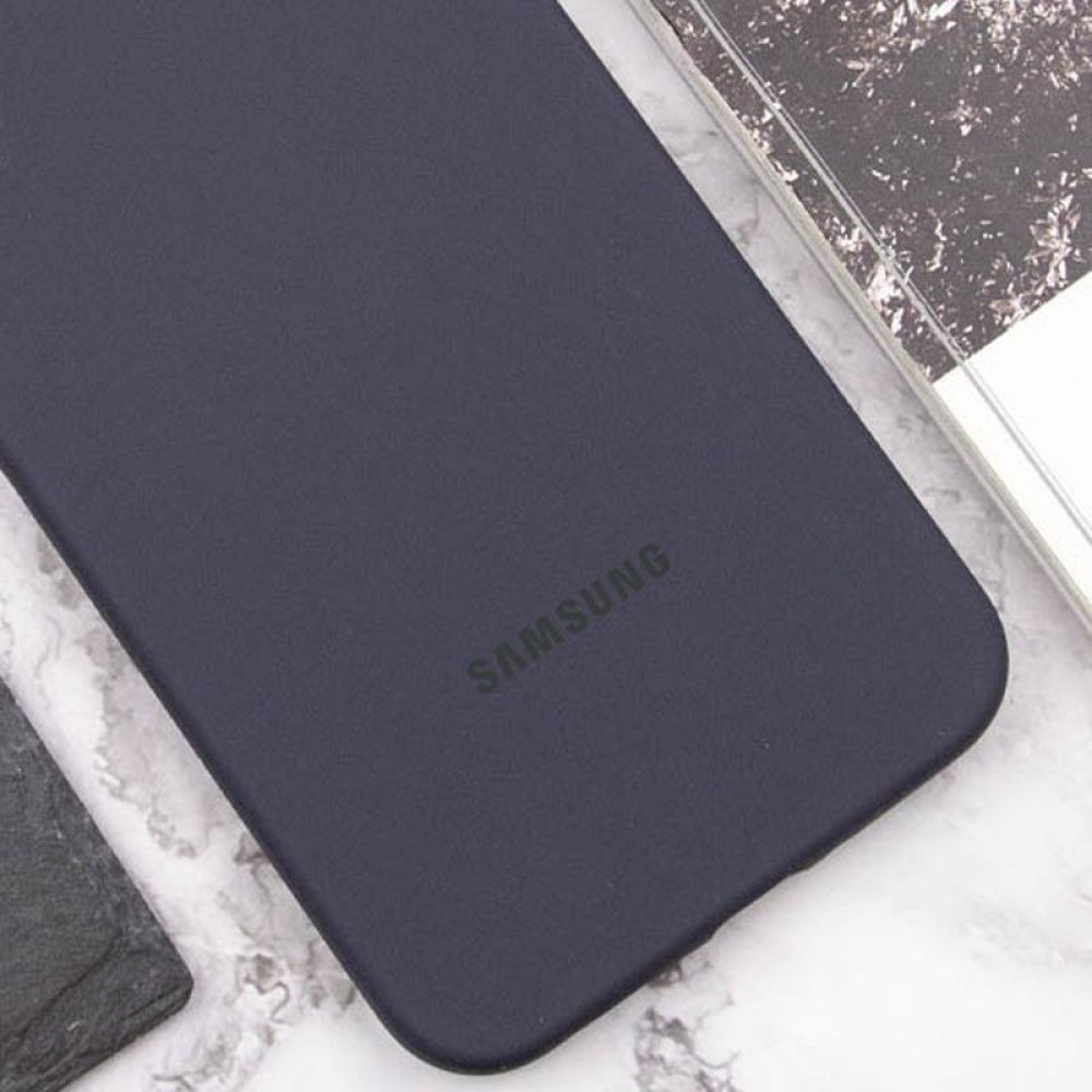 Чохол Silicone Cover Lakshmi Full Camera (AAA) with Logo для Samsung Galaxy A06 Темно-синій / Midnight blue