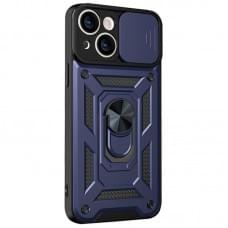 Чохол Ummi Camshield Serge Ring для Apple iPhone 14 (6.1") Синій