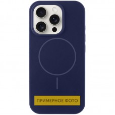 Чохол Silicone Case Full Protective (AA) NO LOGO with MagSafe для Apple iPhone 15 (6.1") Темно-синій / Midnight blue