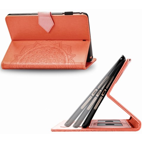 Шкіряний чохол Art Case з візитницею для Samsung Galaxy Tab S7+ Помаранчевий