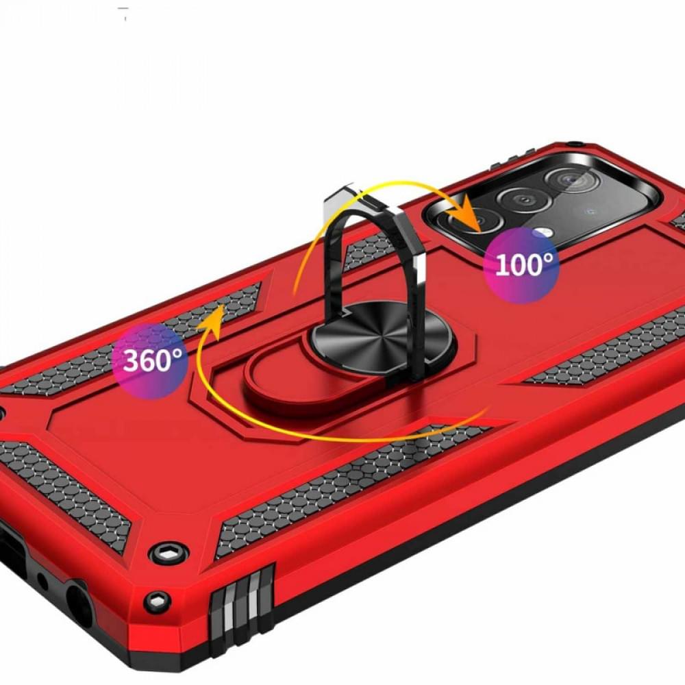 Ударостійкий чохол Serge Ring for Magnet для Samsung Galaxy A72 4G / A72 5G Червоний