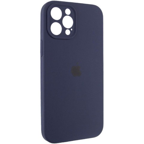 Чохол Silicone Case Full Camera Protective (AA) для Apple iPhone 12 Pro (6.1") Темно-синій / Midnight blue