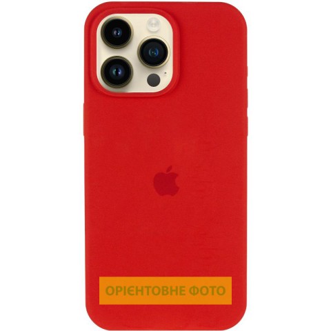 Чохол Silicone Case (AA) Logo with MagSafe для Apple iPhone 16 Pro Max (6.9") Червоний / Red