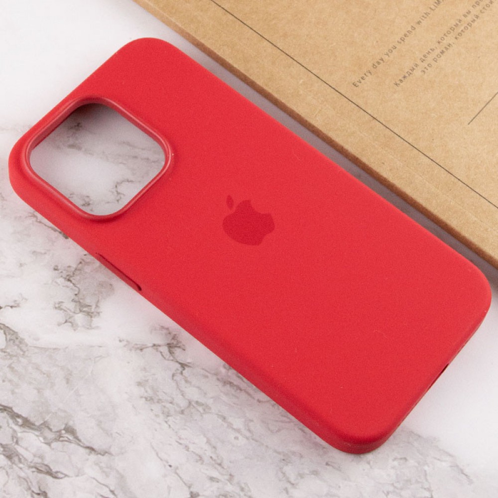 Чохол Silicone case (AAA) with Magsafe and Animation для Apple iPhone 13 Pro (6.1") Червоний / Red