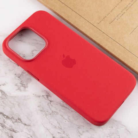 Чохол Silicone case (AAA) with Magsafe and Animation для Apple iPhone 13 Pro (6.1") Червоний / Red