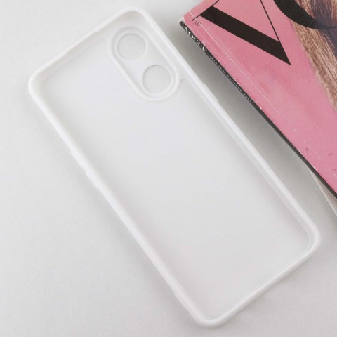 Силіконовий чохол Candy Full Camera для Oppo Reno 8 T 4G Білий / White