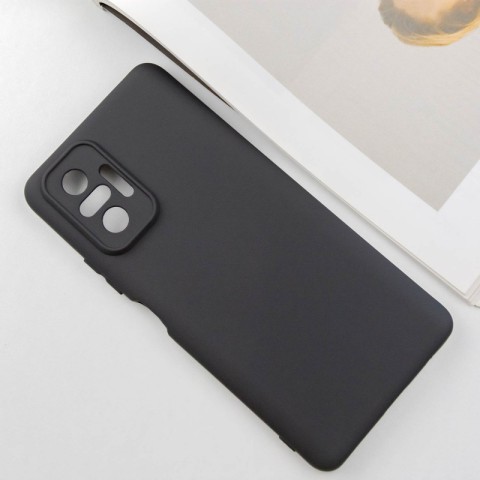 Чохол TPU GETMAN Liquid Silk Full Camera для Xiaomi Redmi Note 10 Pro / 10 Pro Max Чорний / Black