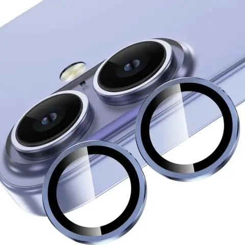 Захисне скло Metal Classic на камеру (у упак.) для Apple iPhone 16 (6.1") / 16 Plus (6.7") Синій / Ultramarine