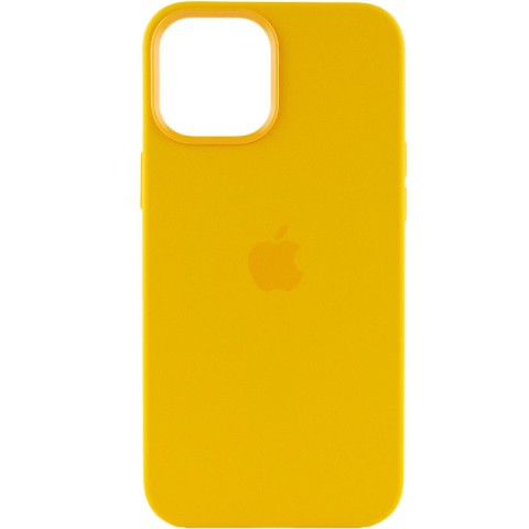 Чохол Silicone case (AAA) with Magsafe and Animation для Apple iPhone 12 Pro / 12 (6.1") Жовтий / Sunflower