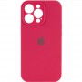 Чохол Silicone Case Full Camera Protective (AA) для Apple iPhone 14 Pro Max (6.7") Червоний / Rose Red / PVH