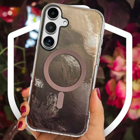 Чохол TPU Shiny Mountain (MagFit) для Samsung Galaxy S25 FE Chocolate