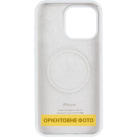 Чохол Silicone Case (AA) Logo with MagSafe для Apple iPhone 16e (6.1") Білий / White