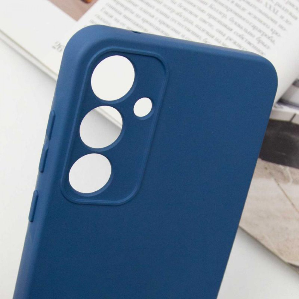 Чохол TPU GETMAN Liquid Silk Full Camera для Samsung Galaxy S24+ Синій / Navy Blue