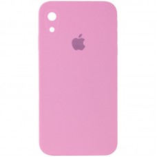 Чохол Silicone Case Square Full Camera Protective (AA) для Apple iPhone XR (6.1") Рожевий / Light pink