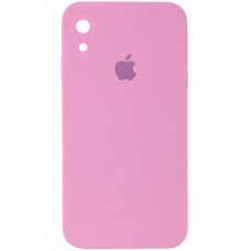 Чохол Silicone Case Square Full Camera Protective (AA) для Apple iPhone XR (6.1") Рожевий / Light pink