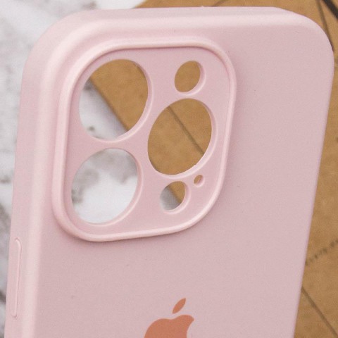 Чохол Silicone Case Full Camera Protective (AA) для Apple iPhone 13 Pro Max (6.7") Рожевий / Chalk Pink