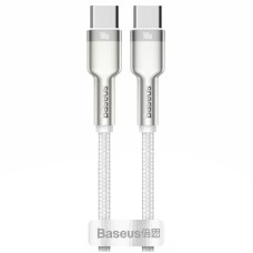 Дата кабель Baseus Cafule Series Metal Type-C to Type-C 100W (1m) (CATJK-C) Білий