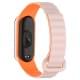 Ремінець Dual-color Magnetic для Xiaomi Mi Band 7/6/5/4/3 Light Pink / Orange