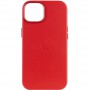 Шкіряний чохол Leather Case (AA) with MagSafe для Apple iPhone 13 (6.1") Crimson