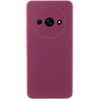 Чохол Silicone Cover Lakshmi Full Camera (AAA) для Xiaomi Redmi A3 Бордовий / Plum