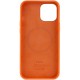 Чохол Silicone case (AAA) full with Magsafe and Animation для Apple iPhone 12 Pro Max (6.7") Помаранчевий / Kumquat