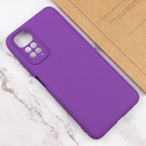 Чохол TPU GETMAN Liquid Silk Full Camera для Xiaomi Redmi Note 11 (Global) / Note 11S Фіолетовий / Purple