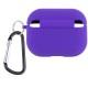 Силіконовий футляр з мікрофіброю для навушників Airpods Pro 2 Фіолетовий / Ultra Violet