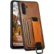 Шкіряний чохол Wallet case and straps для Samsung Galaxy S24 Коричневий / Brown