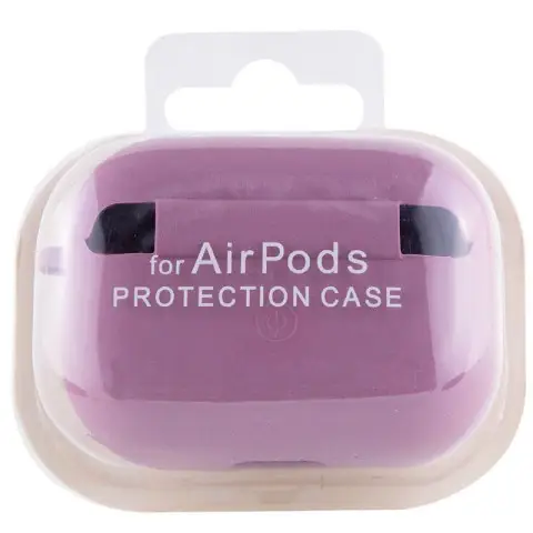 Силіконовий футляр з мікрофіброю для навушників Airpods Pro 2 / Pro Ліловий / Lilac Pride