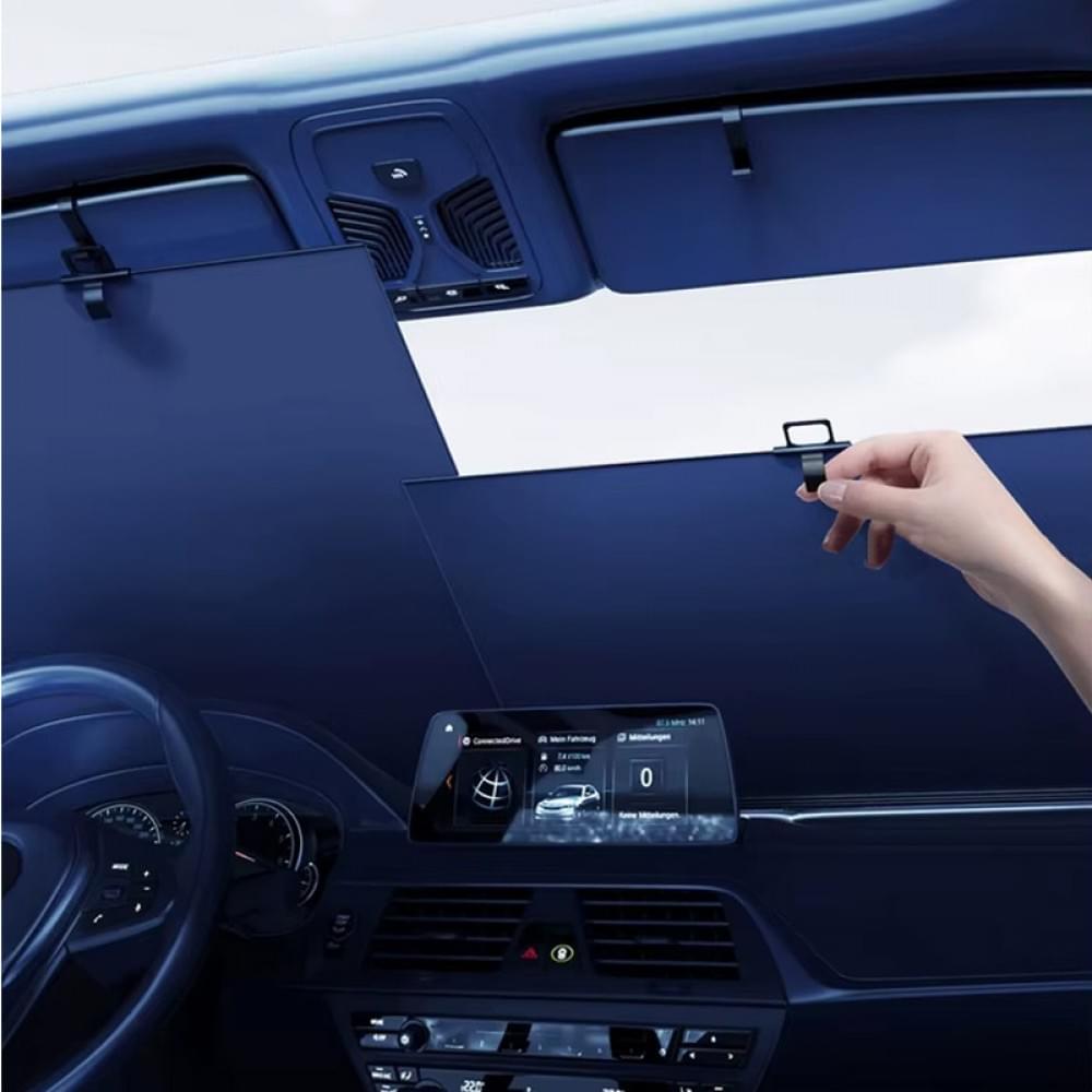 Сонцезахисна шторка на лобове скло (комплект из 2 шт) (1.35x0.7m) Black