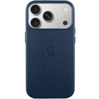 Чохол шкіряний Leather Case (AA) with MagSafe and Animation для Apple iPhone 17 Pro Max (6.9") Dark Blue