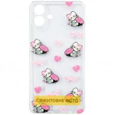 Чохол TPU Clear Joy для Xiaomi Redmi Note 14 4G (Europe version) Strawberry Cats