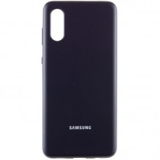 Чохол Silicone Cover Full Protective (AA) для Samsung Galaxy A02 Темно-синій / Midnight blue