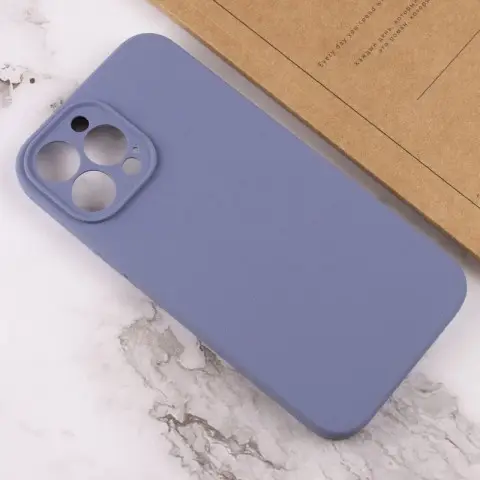 Чохол Silicone Case Full Camera Protective (AA) NO LOGO для Apple iPhone 13 Pro (6.1") Сірий / Lavender Gray