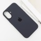 Чохол Silicone case (AAA) with Magsafe and Animation (button) для Apple iPhone 16 (6.1") Black