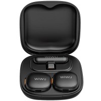 Петличний бездротовий мікрофон WiWU Wi-WM006 AI Adaptive Noise Reduction Type-C Black