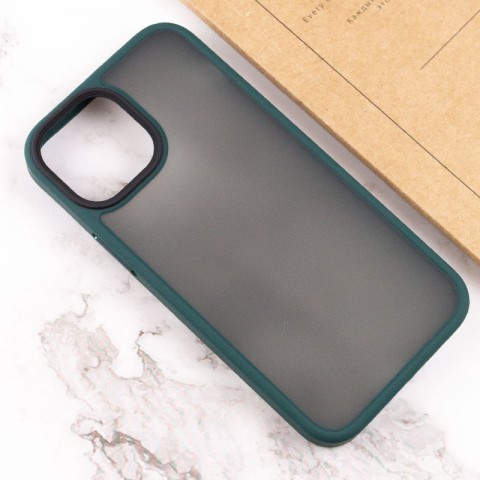 TPU+PC чохол Metal Buttons для Apple iPhone 13 (6.1") Зелений