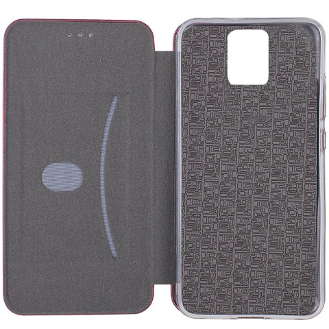 Шкіряний чохол-книжка Classy для Xiaomi Redmi Note 9s / Note 9 Pro / Note 9 Pro Max Бордовий