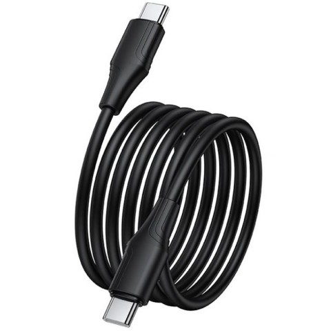 Дата кабель Hoco X124 Bien silicone Type-C to Type-C 60W (1m) Black