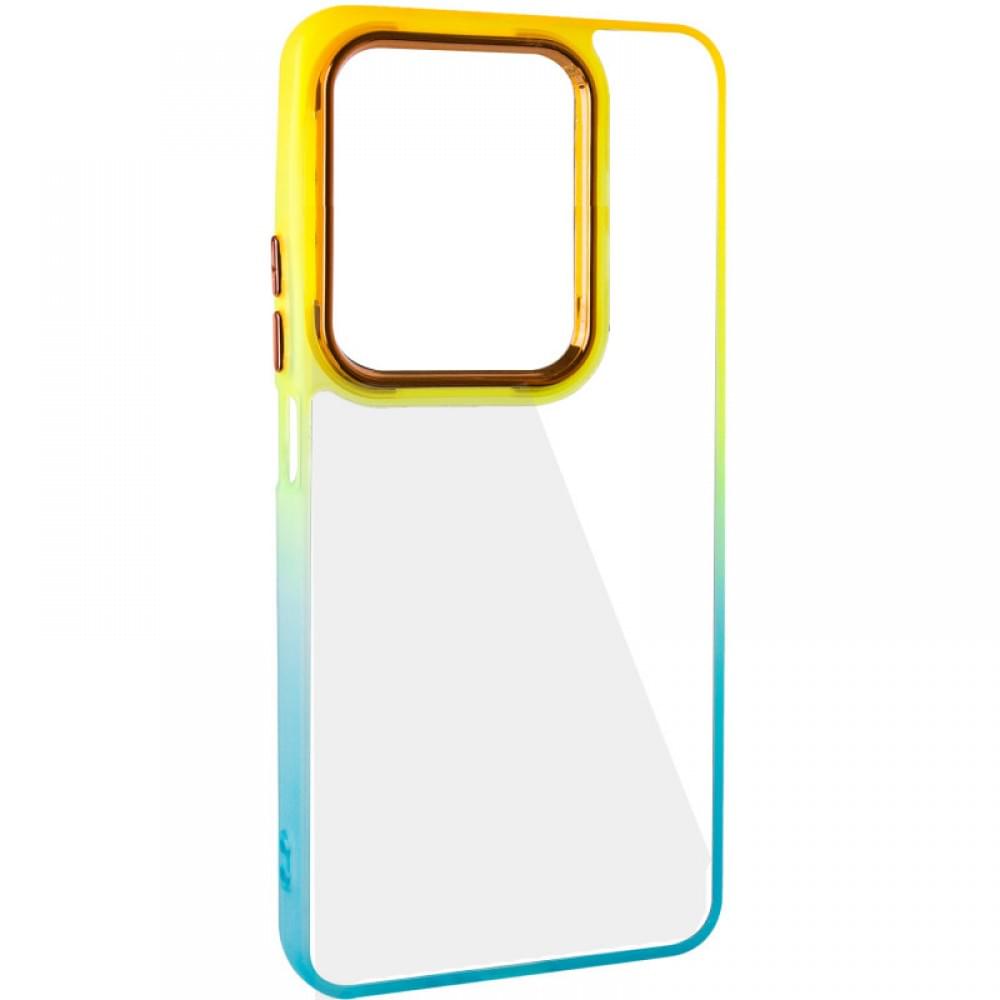 Чохол TPU+PC Fresh sip series для Xiaomi Redmi Note 13 Pro 4G / Poco M6 Pro 4G / Note 14S Бірюзовий / Помаранчевий