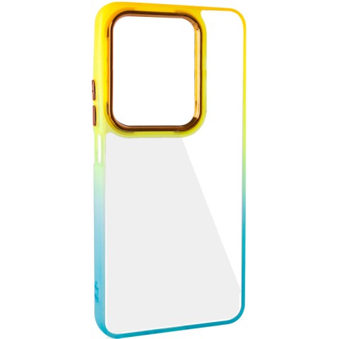 Чохол TPU+PC Fresh sip series для Xiaomi Redmi Note 13 Pro 4G / Poco M6 Pro 4G / Note 14S Бірюзовий / Помаранчевий