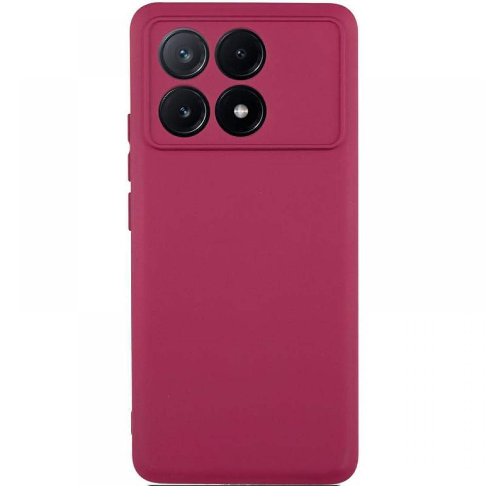 Чохол TPU GETMAN Liquid Silk Full Camera для Xiaomi Poco X6 Pro Бордовий / Marsala