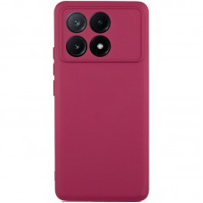 Чохол TPU GETMAN Liquid Silk Full Camera для Xiaomi Poco X6 Pro Бордовий / Marsala
