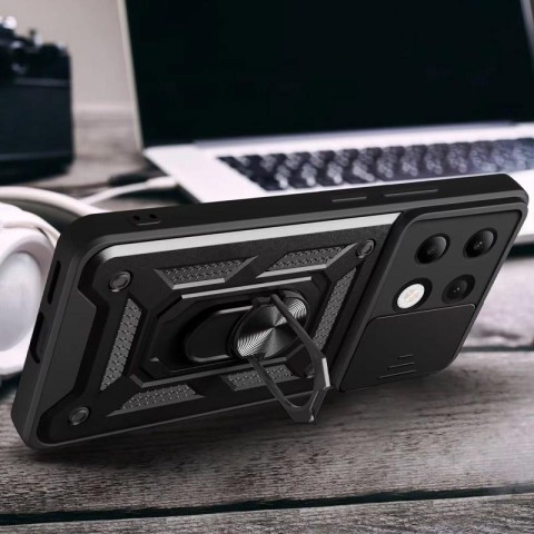 Чохол Ummi Camshield Serge Ring для Xiaomi Redmi Note 13 Pro 4G / 14s / Poco M6 Pro 4G Чорний / Black