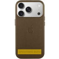 Чохол шкіряний Leather Case (AA) with MagSafe and Animation для Apple iPhone 17 (6.3") Coffee