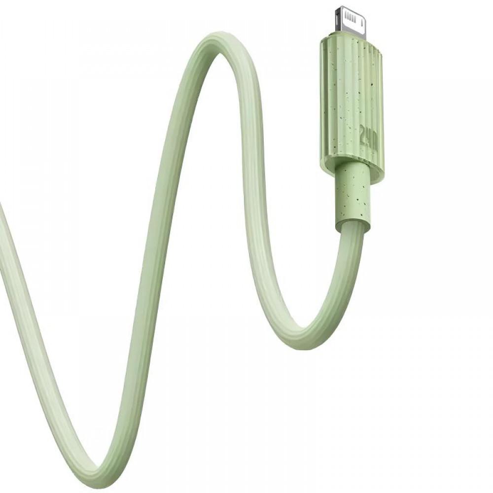 Дата кабель Baseus Habitat Series Fast Charging USB to Lightning 2.4A (1m) (P10360200421-0) Natural Green