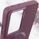 TPU чохол Bonbon Metal Style with MagSafe для Samsung Galaxy S24 Ultra Бордовий / Plum