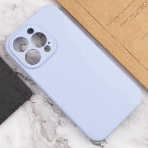 Чохол Silicone Case Full Camera Protective (AA) NO LOGO для Apple iPhone 13 Pro Max (6.7") Блакитний / Lilac Blue