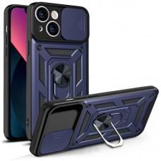 Чохол Ummi Camshield Serge Ring для Apple iPhone 13 (6.1") Синій