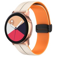 Силіконовий ремінець Classy для Smart Watch 20mm White / Orange